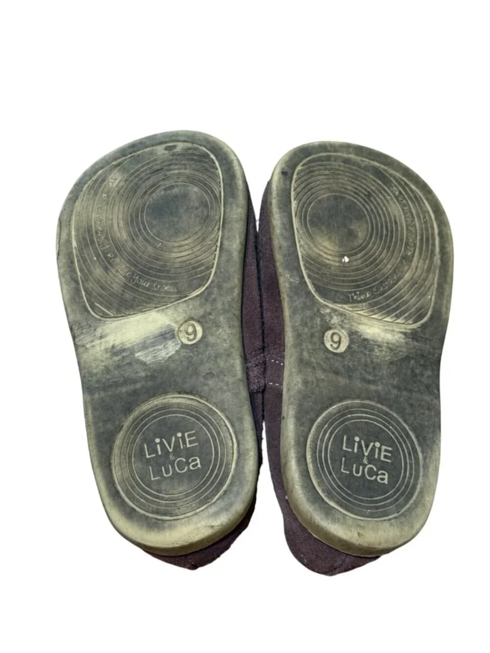 Livie & Luca Girls Brown & Blue Suede Mary Jane Shoes With Bird Design Size 9